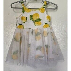 Catherine Malandrino Lemon And Tulle Sleeveless Dress Infant Size 6-9 Months